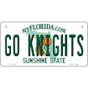 NCAA Go Knights License Plate College Background Metal Tag Central Florida UCF